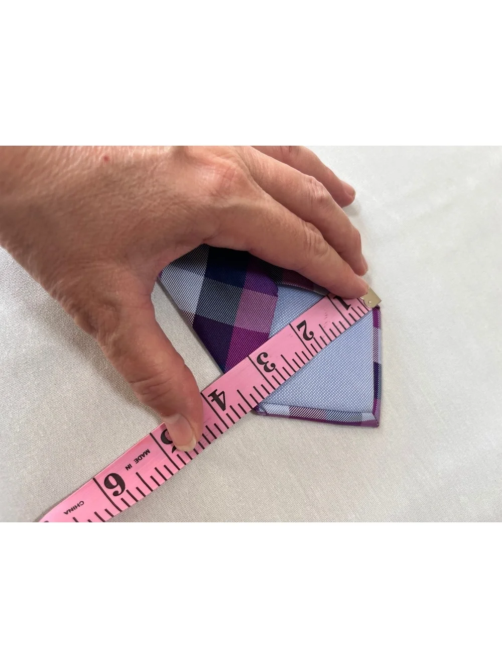Tommy Hilfiger silk neck tie blue navy pink plaid